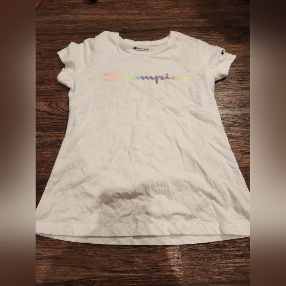 Champion White Short Sleeve Tee